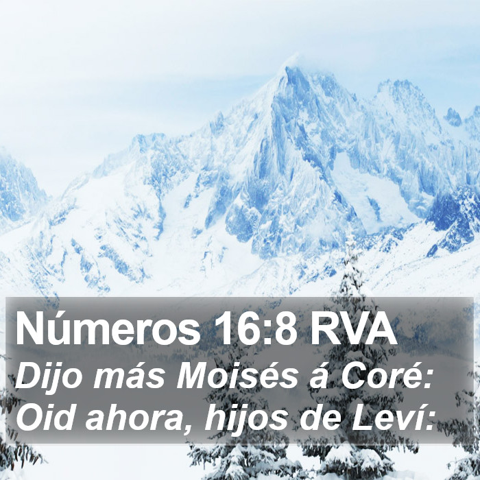 Números 16:8 RVA Bible Study