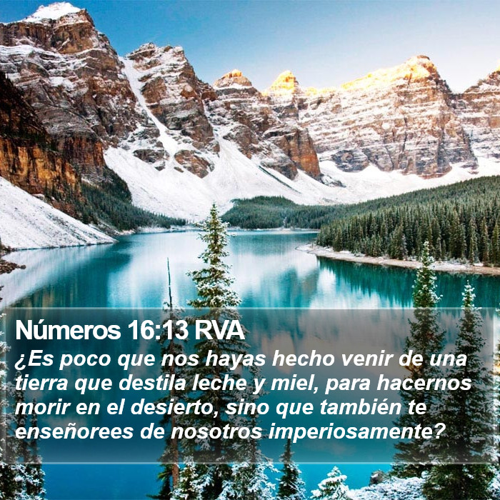 Números 16:13 RVA Bible Study