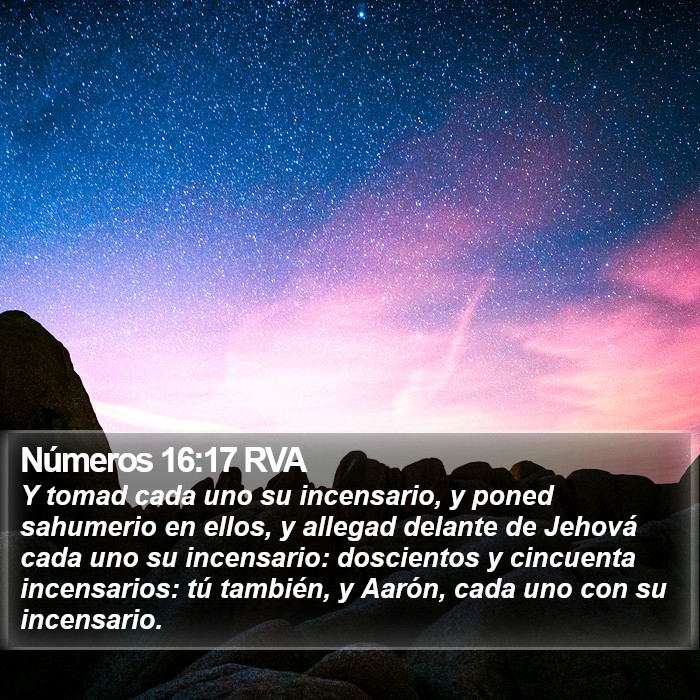 Números 16:17 RVA Bible Study