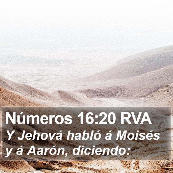 Números 16:20 RVA Bible Study