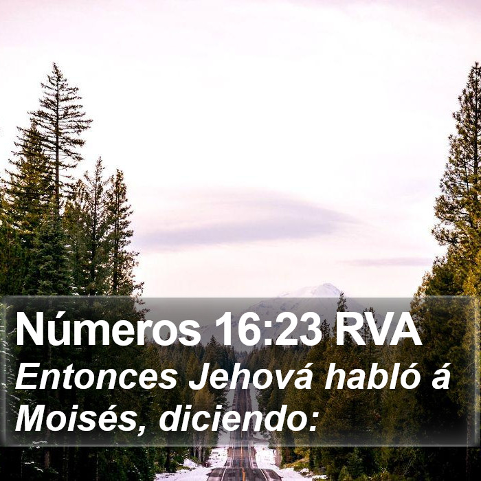 Números 16:23 RVA Bible Study