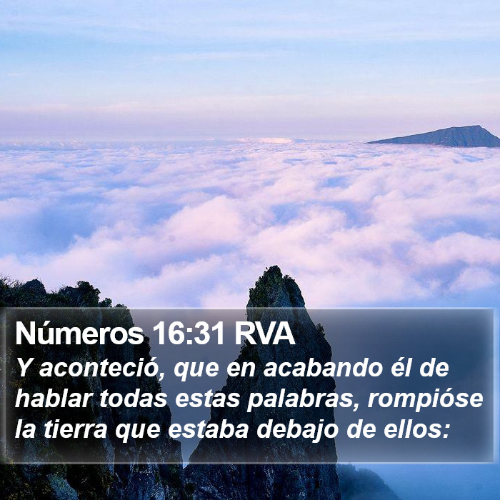 Números 16:31 RVA Bible Study