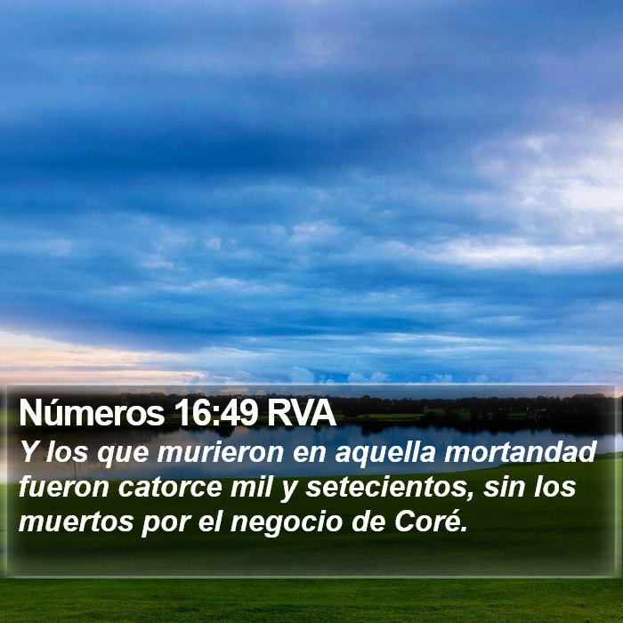 Números 16:49 RVA Bible Study