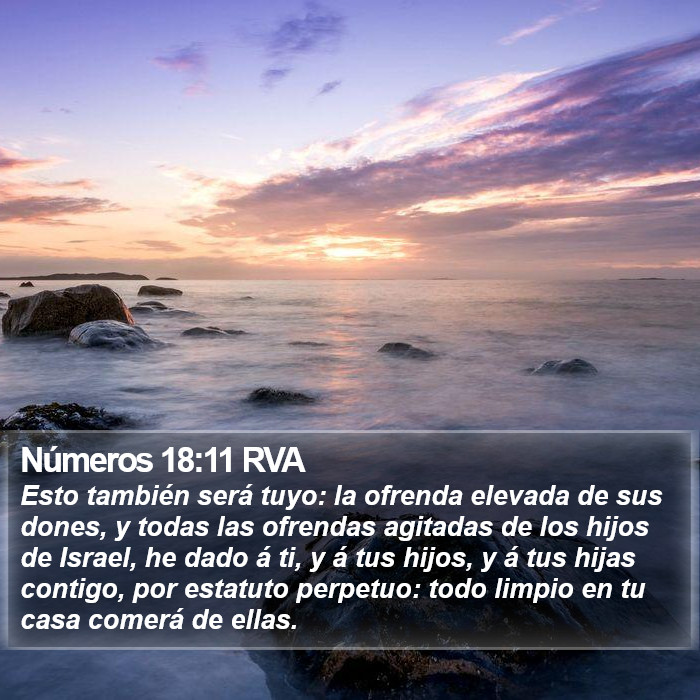 Números 18:11 RVA Bible Study