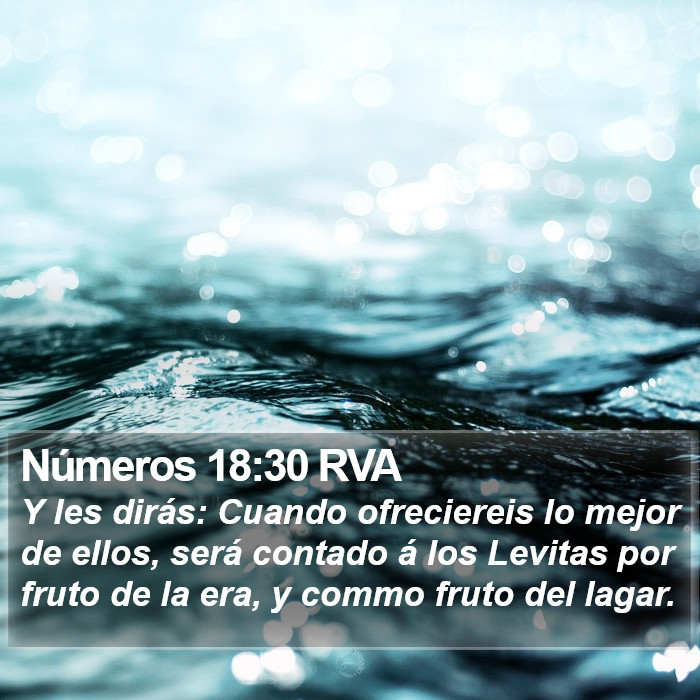 Números 18:30 RVA Bible Study