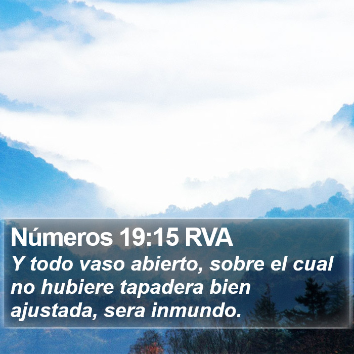 Números 19:15 RVA Bible Study