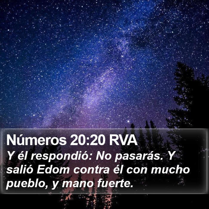 Números 20:20 RVA Bible Study