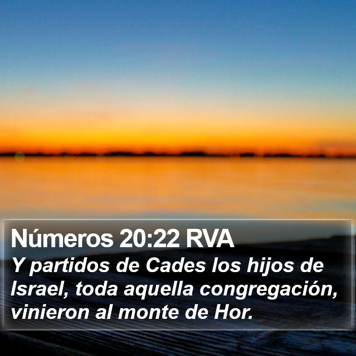 Números 20:22 RVA Bible Study
