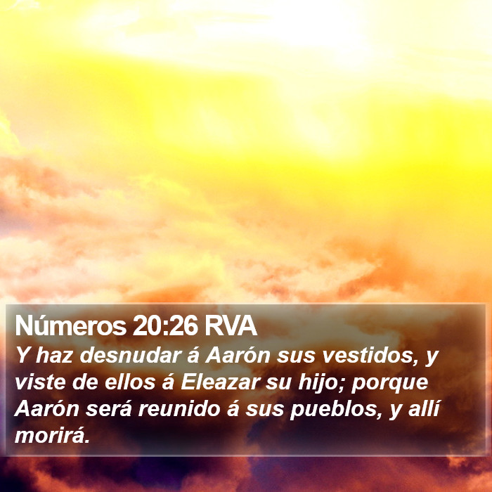 Números 20:26 RVA Bible Study