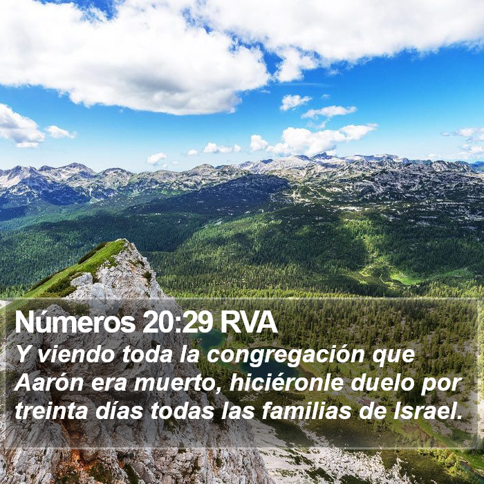 Números 20:29 RVA Bible Study