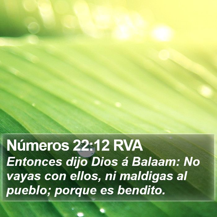 Números 22:12 RVA Bible Study