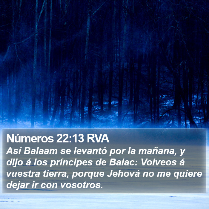 Números 22:13 RVA Bible Study