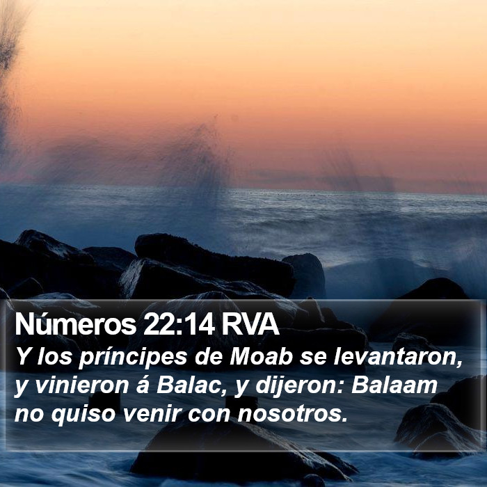 Números 22:14 RVA Bible Study