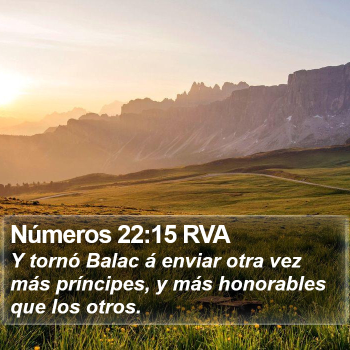 Números 22:15 RVA Bible Study