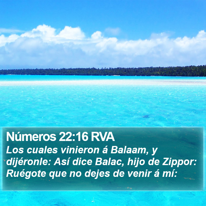 Números 22:16 RVA Bible Study