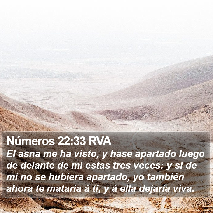 Números 22:33 RVA Bible Study