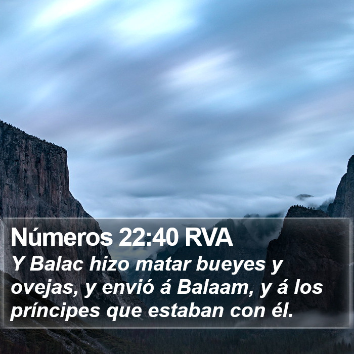 Números 22:40 RVA Bible Study