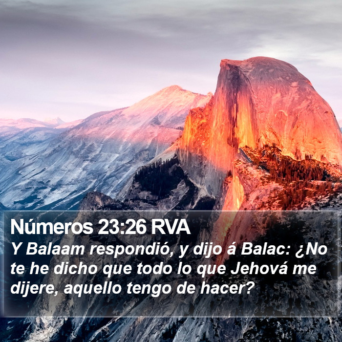 Números 23:26 RVA Bible Study