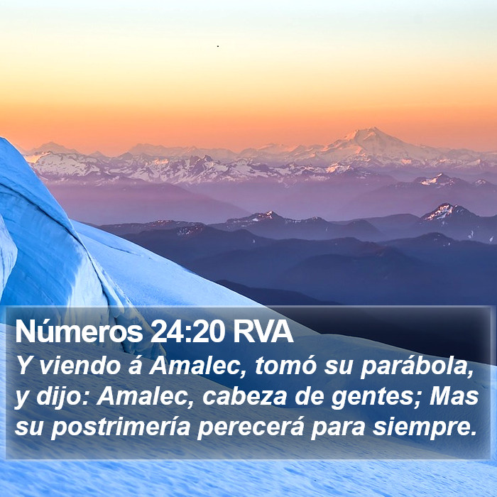 Números 24:20 RVA Bible Study