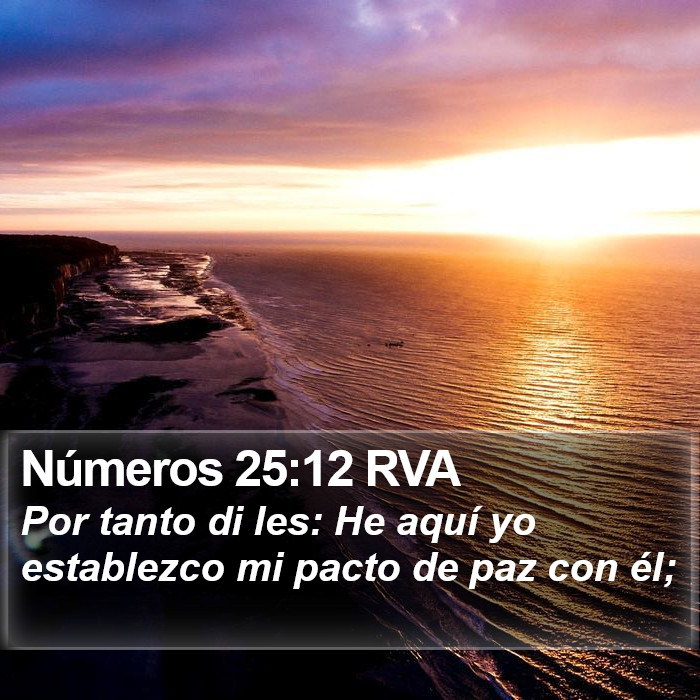 Números 25:12 RVA Bible Study