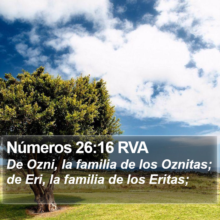 Números 26:16 RVA Bible Study
