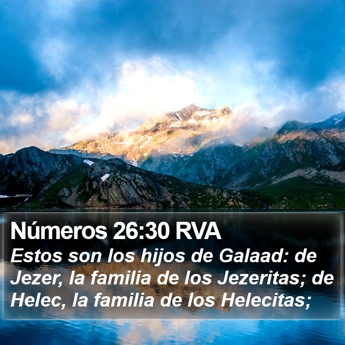 Números 26:30 RVA Bible Study
