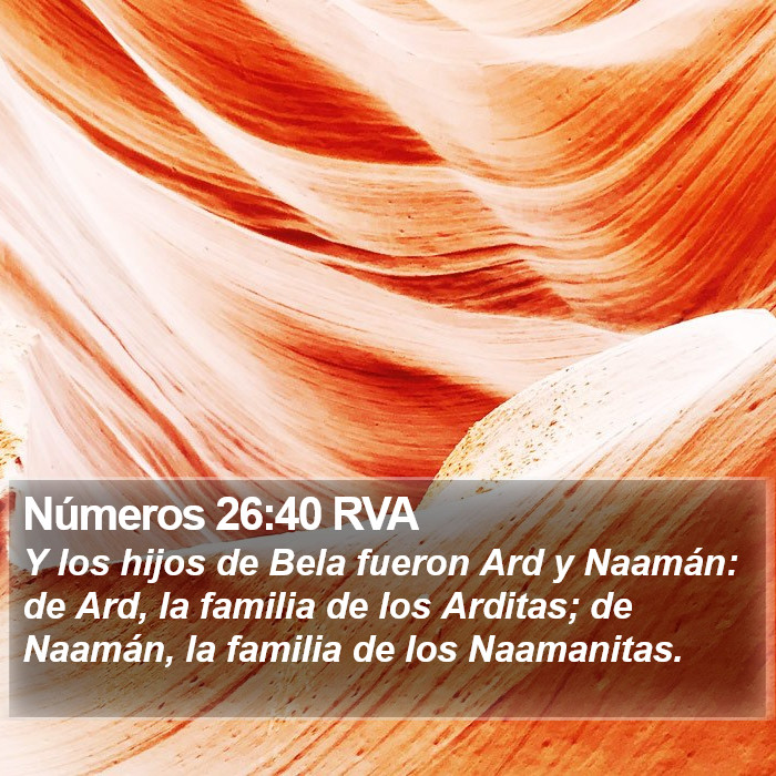 Números 26:40 RVA Bible Study