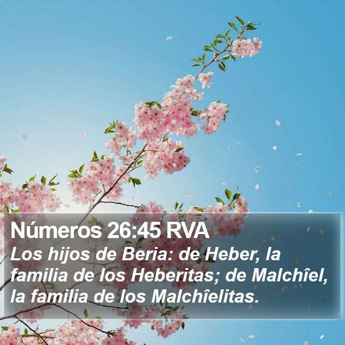 Números 26:45 RVA Bible Study