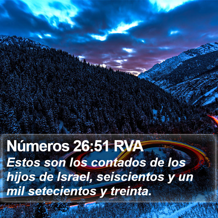 Números 26:51 RVA Bible Study