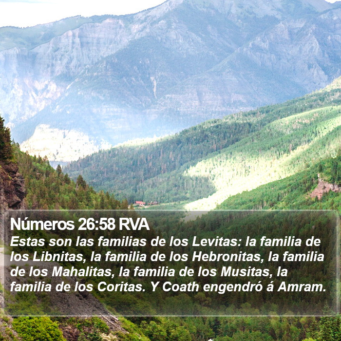 Números 26:58 RVA Bible Study