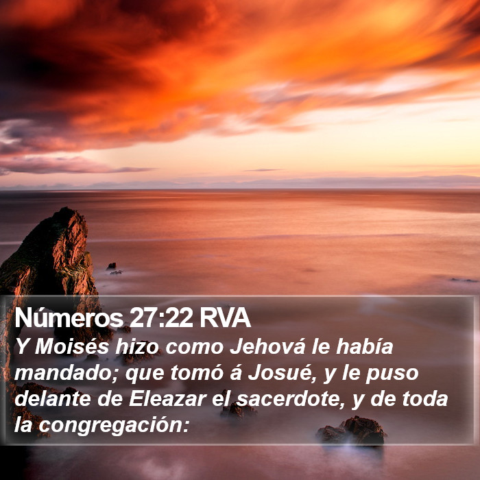 Números 27:22 RVA Bible Study