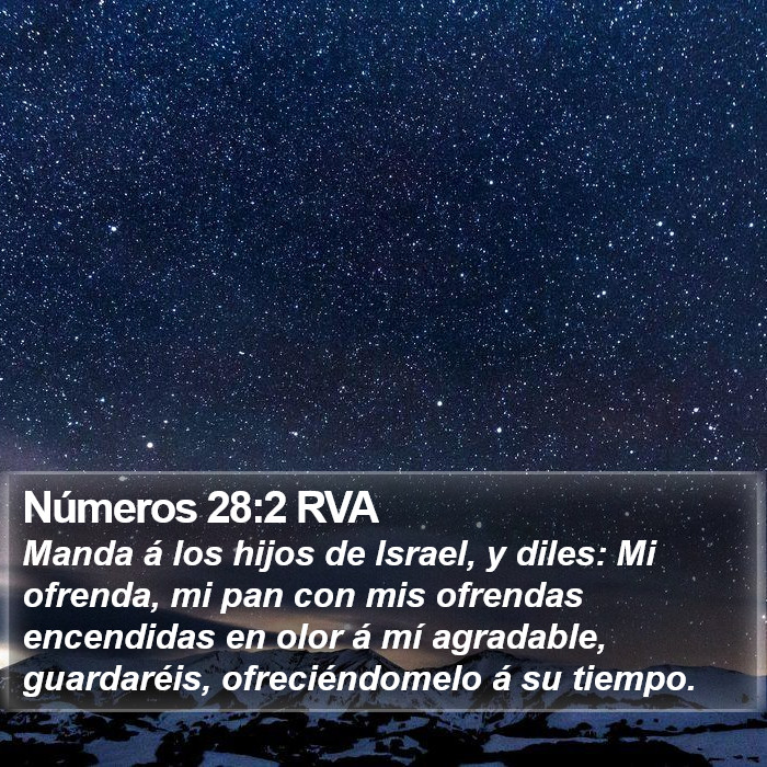 Números 28:2 RVA Bible Study