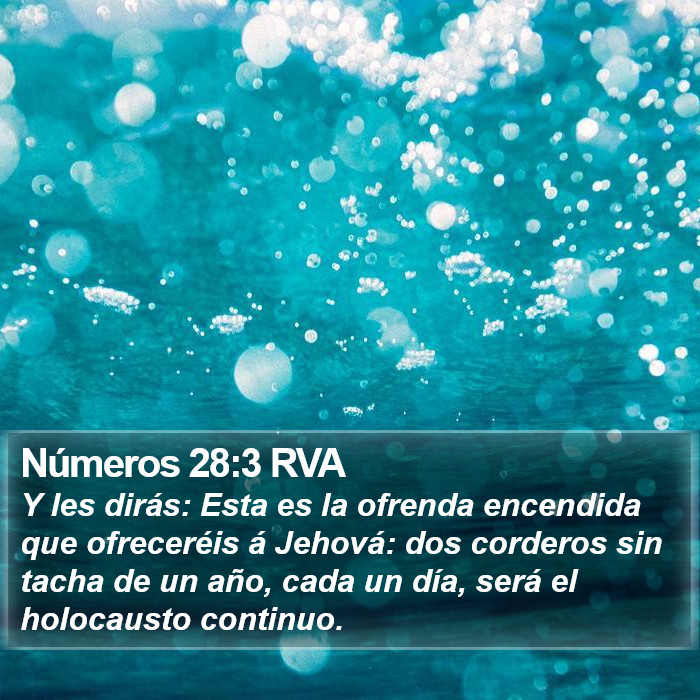 Números 28:3 RVA Bible Study