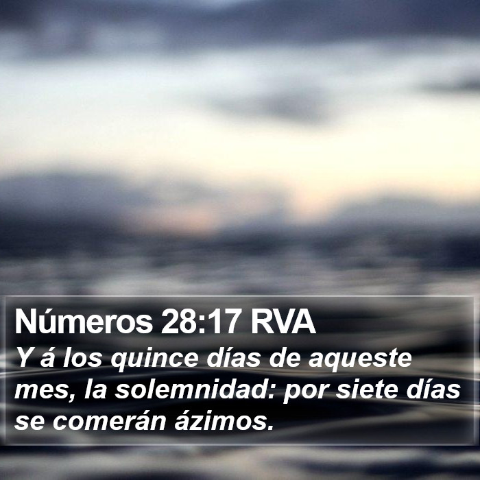 Números 28:17 RVA Bible Study