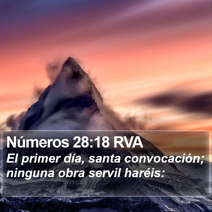 Números 28:18 RVA Bible Study