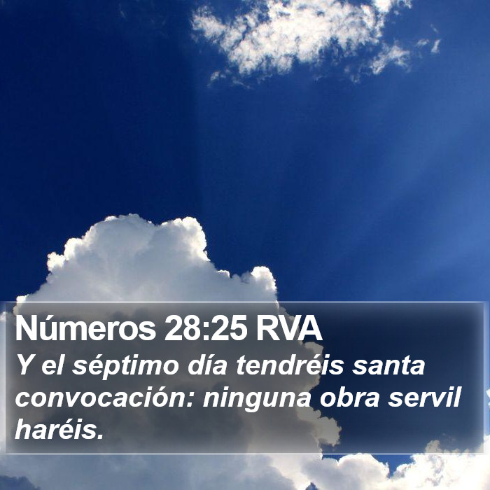 Números 28:25 RVA Bible Study