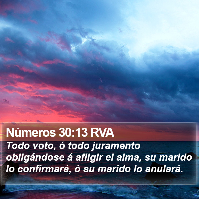 Números 30:13 RVA Bible Study