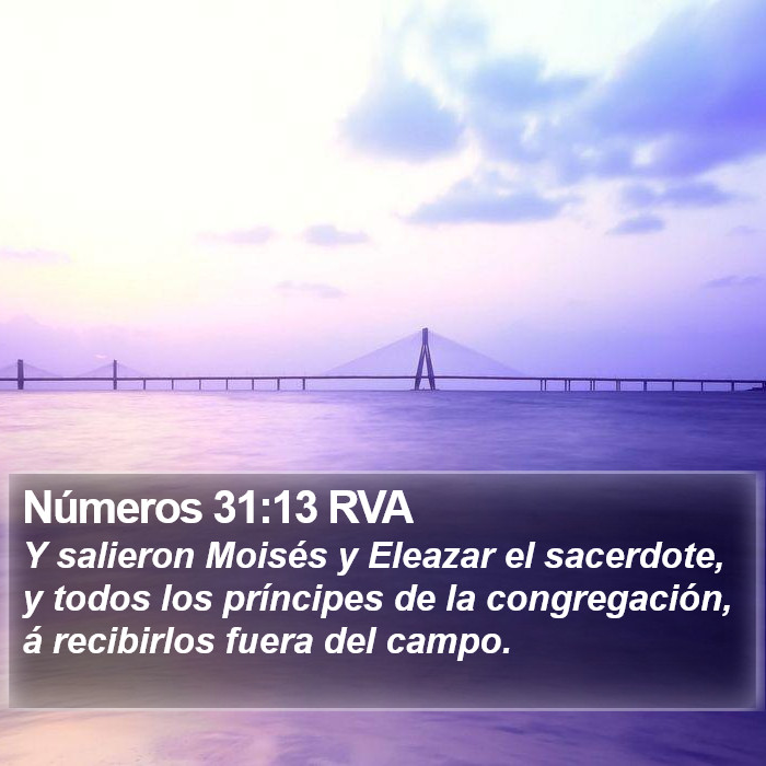 Números 31:13 RVA Bible Study