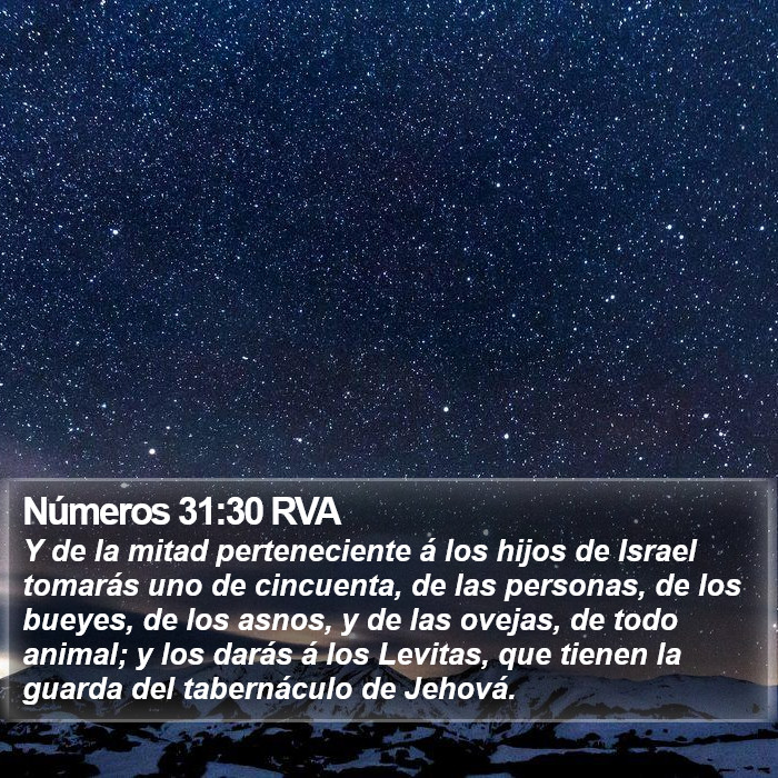 Números 31:30 RVA Bible Study