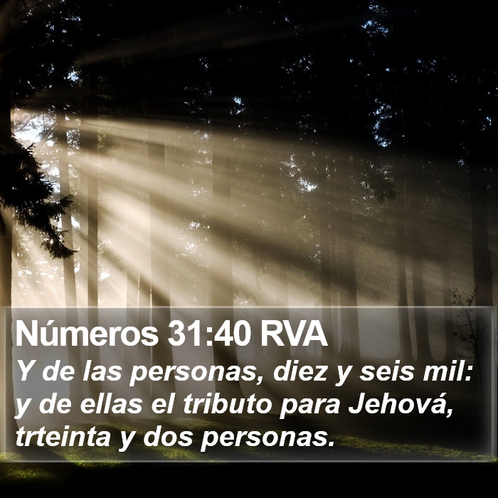 Números 31:40 RVA Bible Study