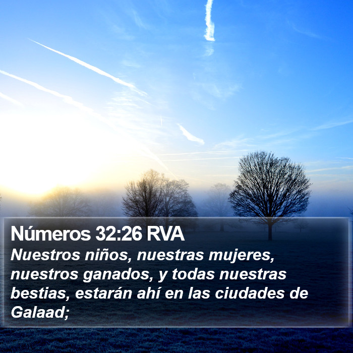 Números 32:26 RVA Bible Study