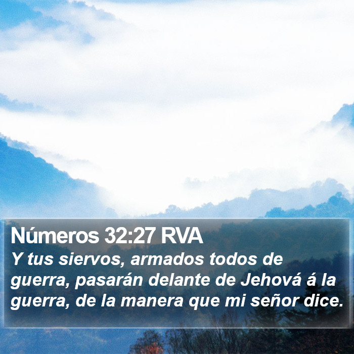 Números 32:27 RVA Bible Study