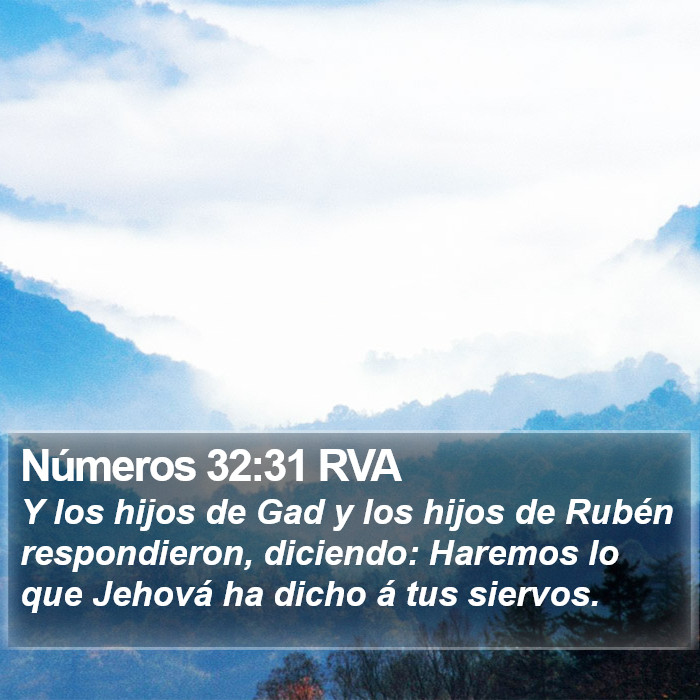 Números 32:31 RVA Bible Study