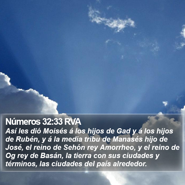 Números 32:33 RVA Bible Study