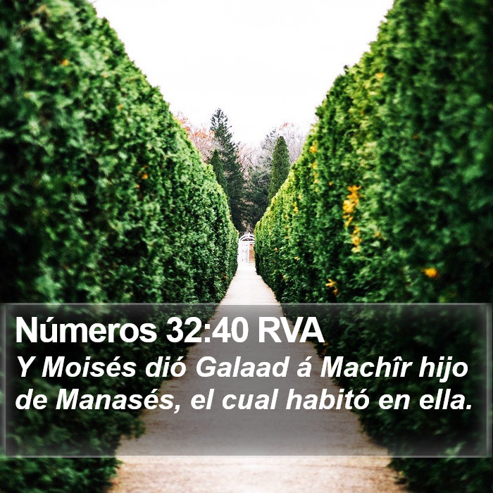 Números 32:40 RVA Bible Study