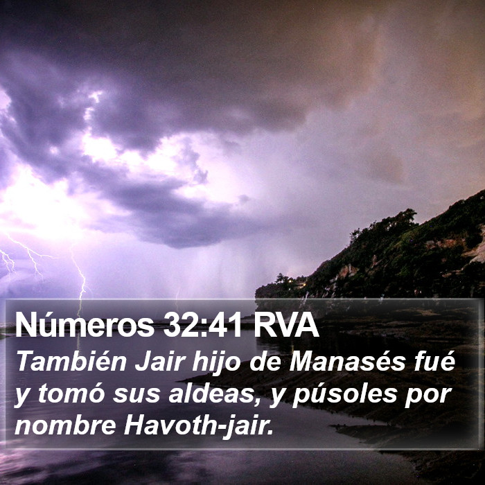 Números 32:41 RVA Bible Study