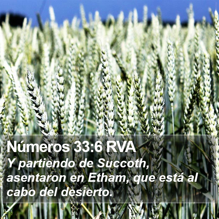 Números 33:6 RVA Bible Study