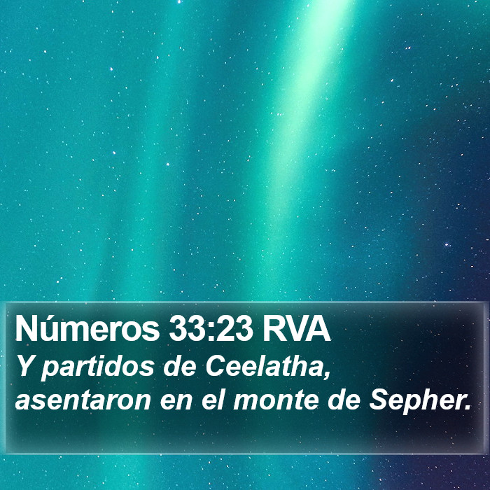 Números 33:23 RVA Bible Study