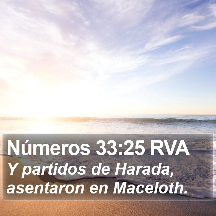 Números 33:25 RVA Bible Study