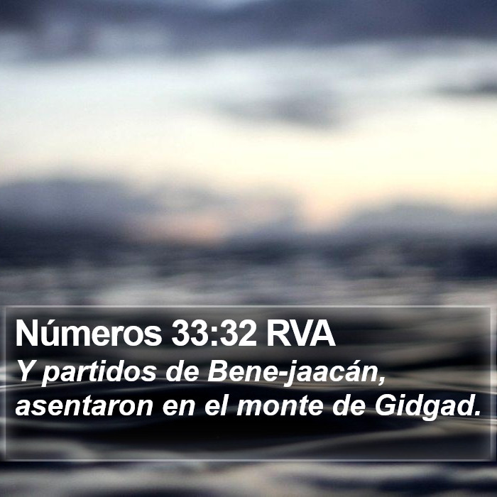 Números 33:32 RVA Bible Study